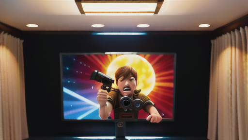 ライトカーテンを使用した映像作品の例